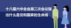 十八届六中全会第二次会议指出什么是党和国家的生命线